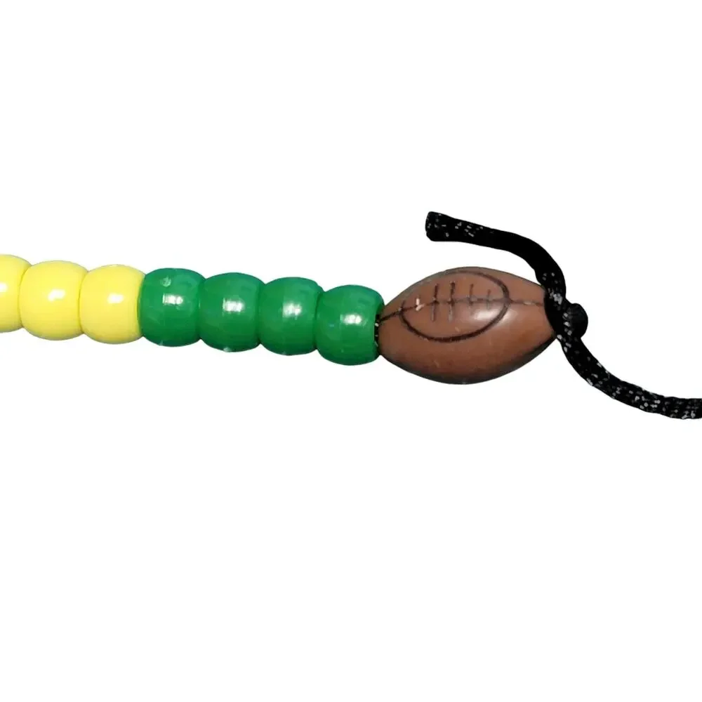 Football Keychain Green Yellow NFL NCAA Sports Fan‎ Mom Dad Parent Gift Handmade